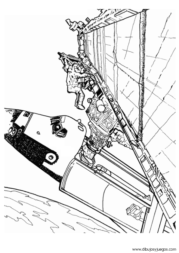 labeled space shuttle coloring pages - photo #15