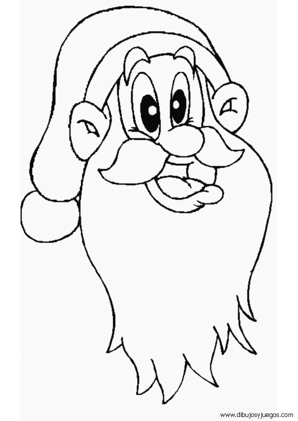 Dibujos papa noel cara 008 dibujos y juegos para pintar for Disegni natalizi facili da disegnare
