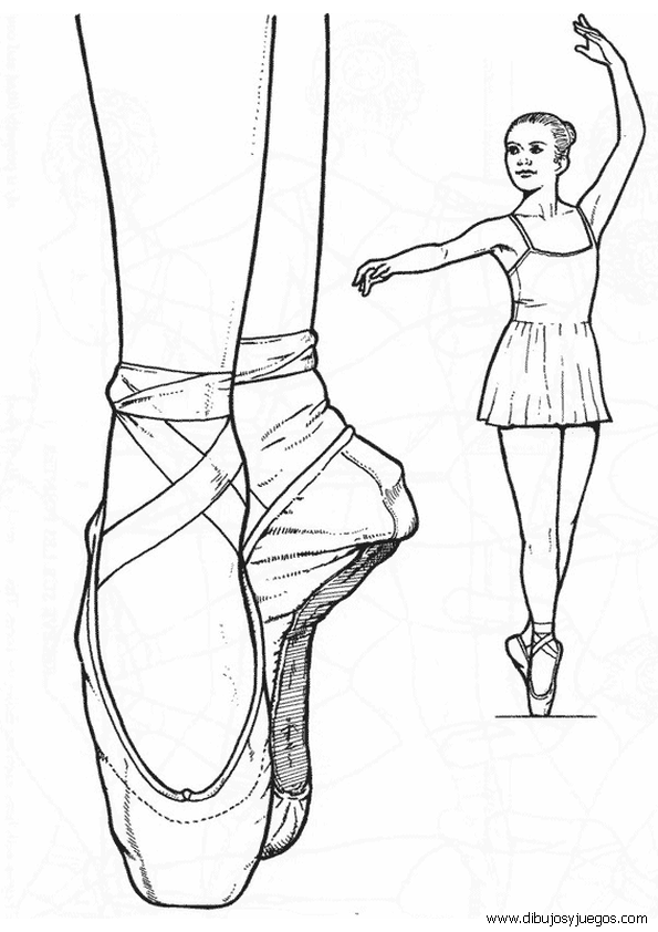bailarinas-ballet-005 | Dibujos y juegos, para pintar y colorear