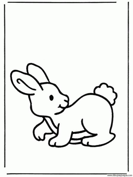 Dibujo De Conejo 056 Dibujos Y Juegos Para Pintar Y Colorear