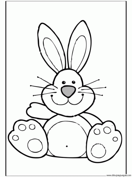 dibujo-de-conejo-061 | Dibujos y juegos, para pintar y colorear