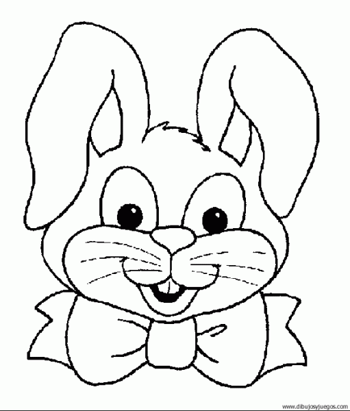 dibujo-de-conejo-104 | Dibujos y juegos, para pintar y colorear