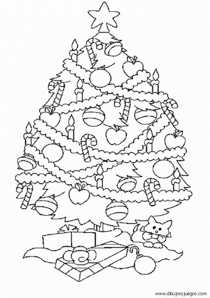 dibujo-de-arbol-navidad-017 | Dibujos y juegos, para pintar y colorear