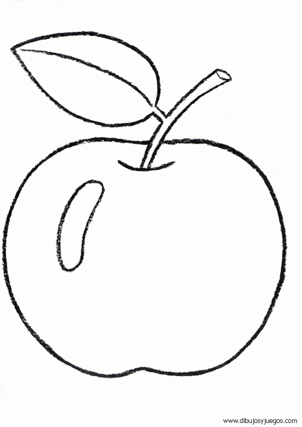 Dibujos De Manzanas 002 Dibujos Y Juegos Para Pintar Y Colorear