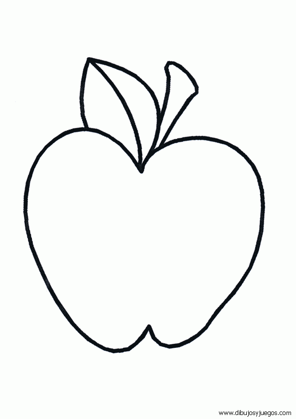 Dibujos De Manzanas 007 Dibujos Y Juegos Para Pintar Y Colorear