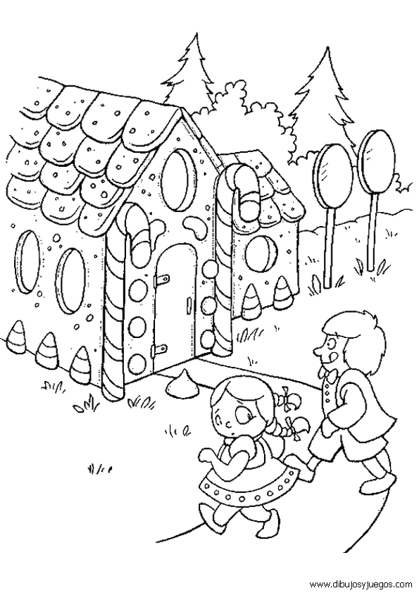 dibujos-cuento-hansel-gretel-002 | Dibujos y juegos, para pintar y colorear