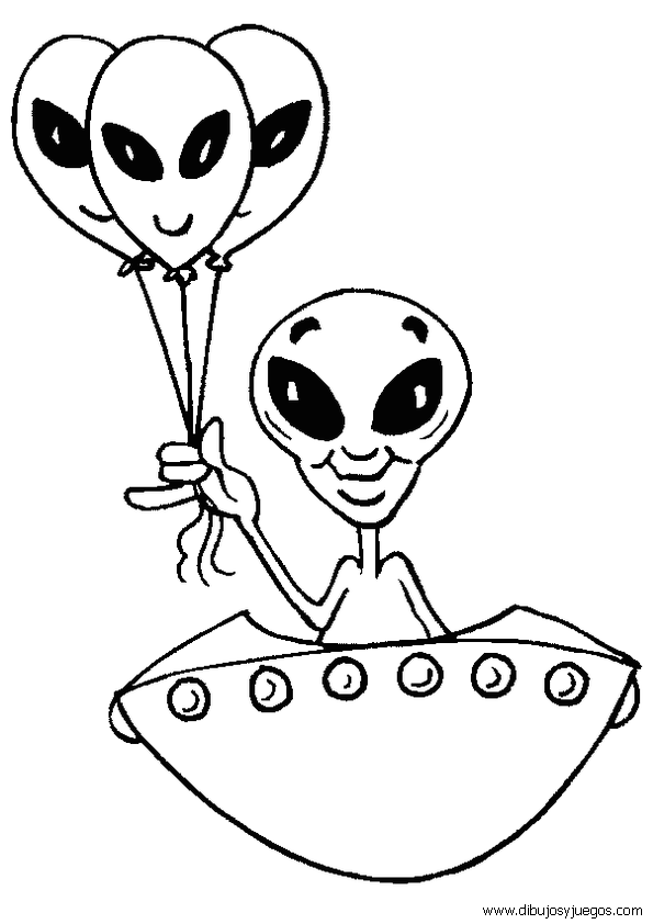 dibujos-de-marcianos-aliens-003 | Dibujos y juegos, para pintar y colorear