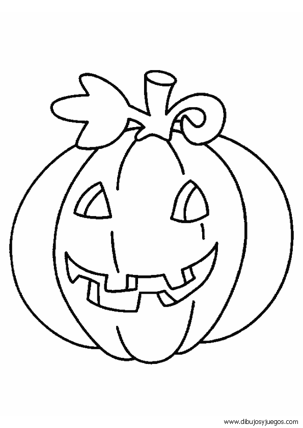 dibujo-de-halloween-calabaza-005 | Dibujos y juegos, para pintar y colorear