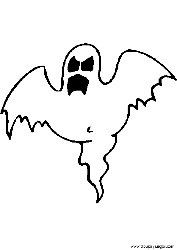 dibujo-de-halloween-fantasma-045 | Dibujos y juegos, para pintar y colorear