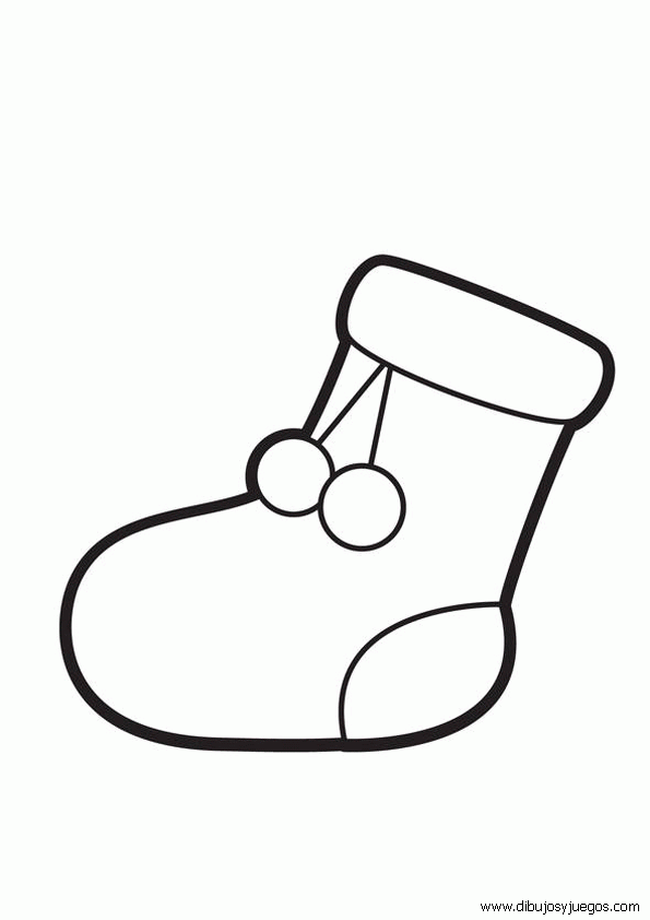 dibujos-calcetines-navidad-001 | y juegos, para pintar colorear