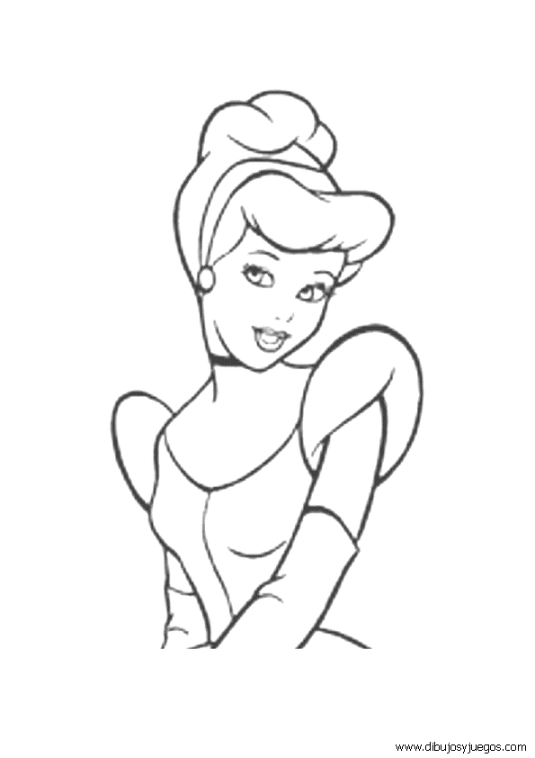 dibujo-cenicienta-disney-005 | Dibujos y juegos, para pintar y colorear