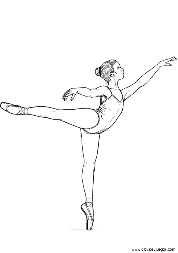 bailarinas-ballet-012 | Dibujos y juegos, para pintar y colorear