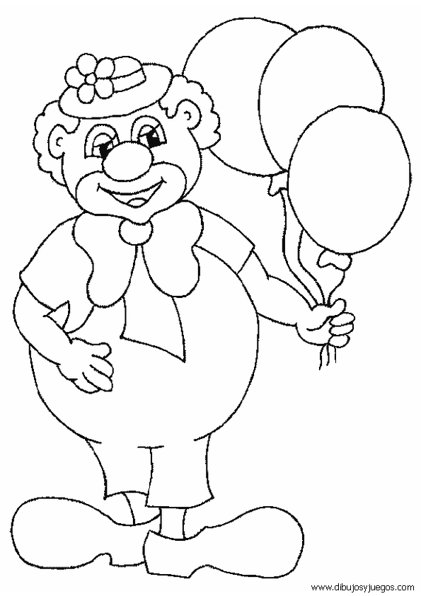 circo-payaso-globos-008 | Dibujos y juegos, para pintar y colorear