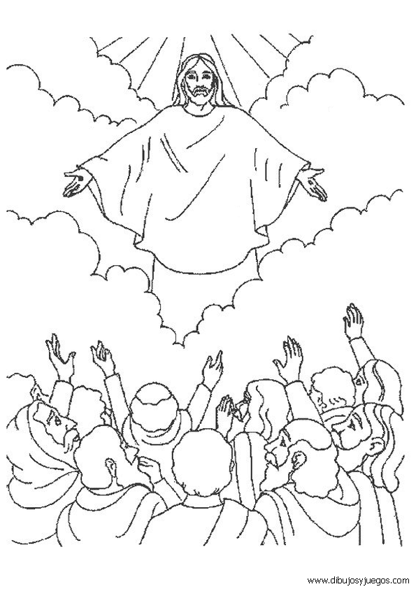 Dibujo Resurreccion Jesus 002 Dibujos Y Juegos Para Pintar Y