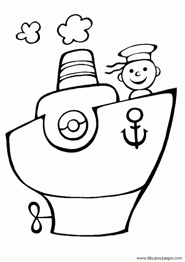 dibujo-de-barcos-para-colorear-003 | Dibujos y juegos, para pintar y  colorear