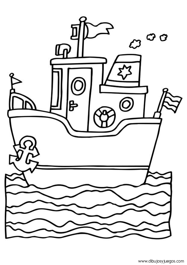 dibujo-de-barcos-para-colorear-005 | Dibujos y juegos, para pintar y  colorear