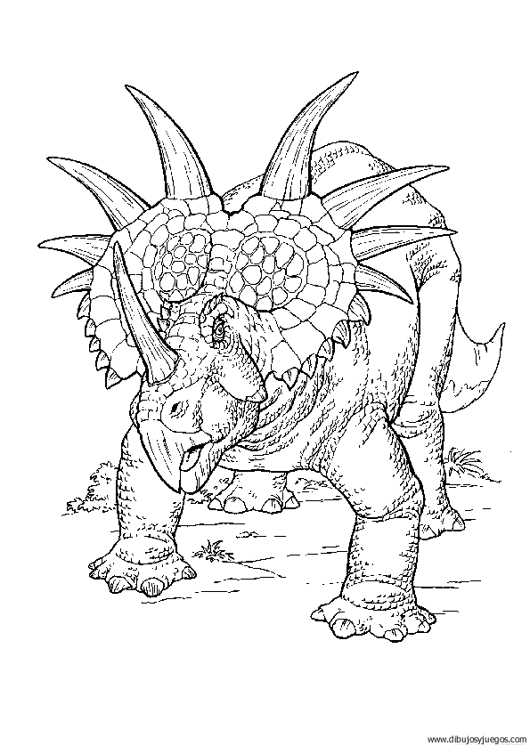 dibujo-de-dinosaurio-080 | Dibujos y juegos, para pintar y colorear