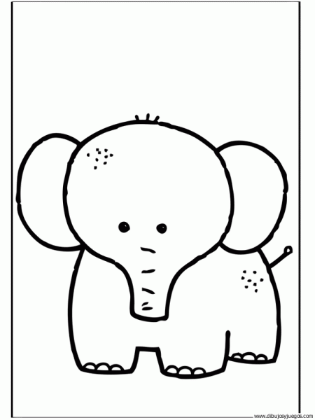 dibujo-de-elefante-058 | Dibujos y juegos, para pintar y colorear