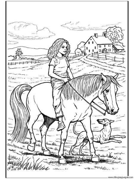dibujo-de-caballo-173 | Dibujos y juegos, para pintar y colorear